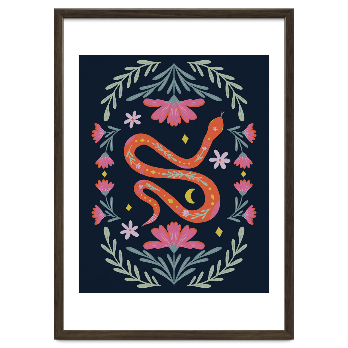 Cute Floral Snake