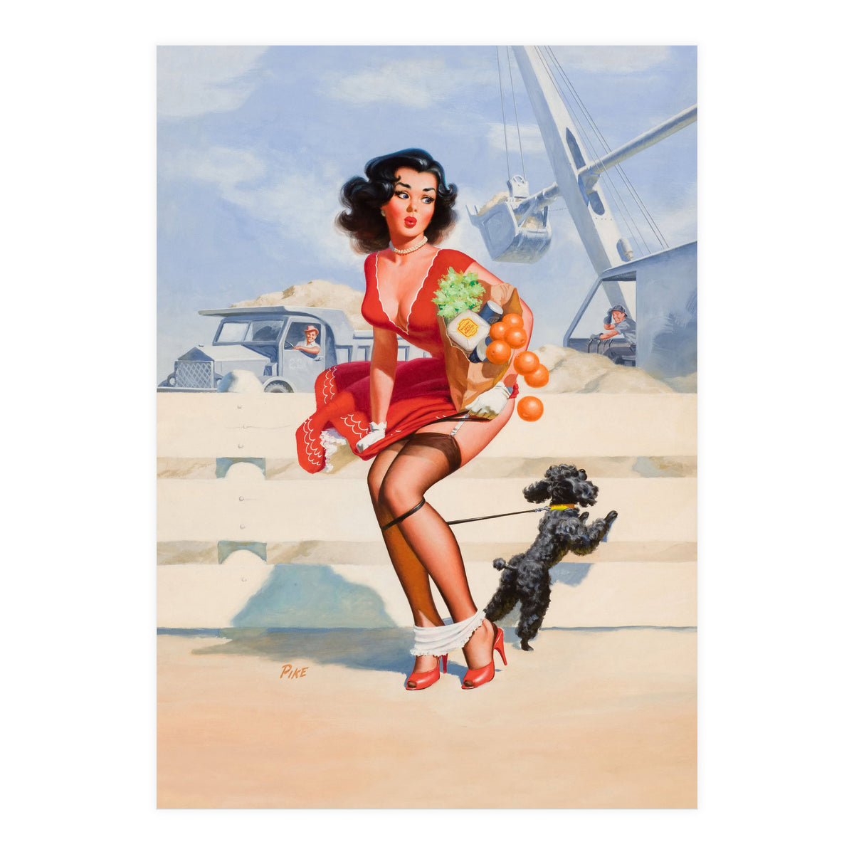 Sudden Wind Near Construction Yard (Print Only)