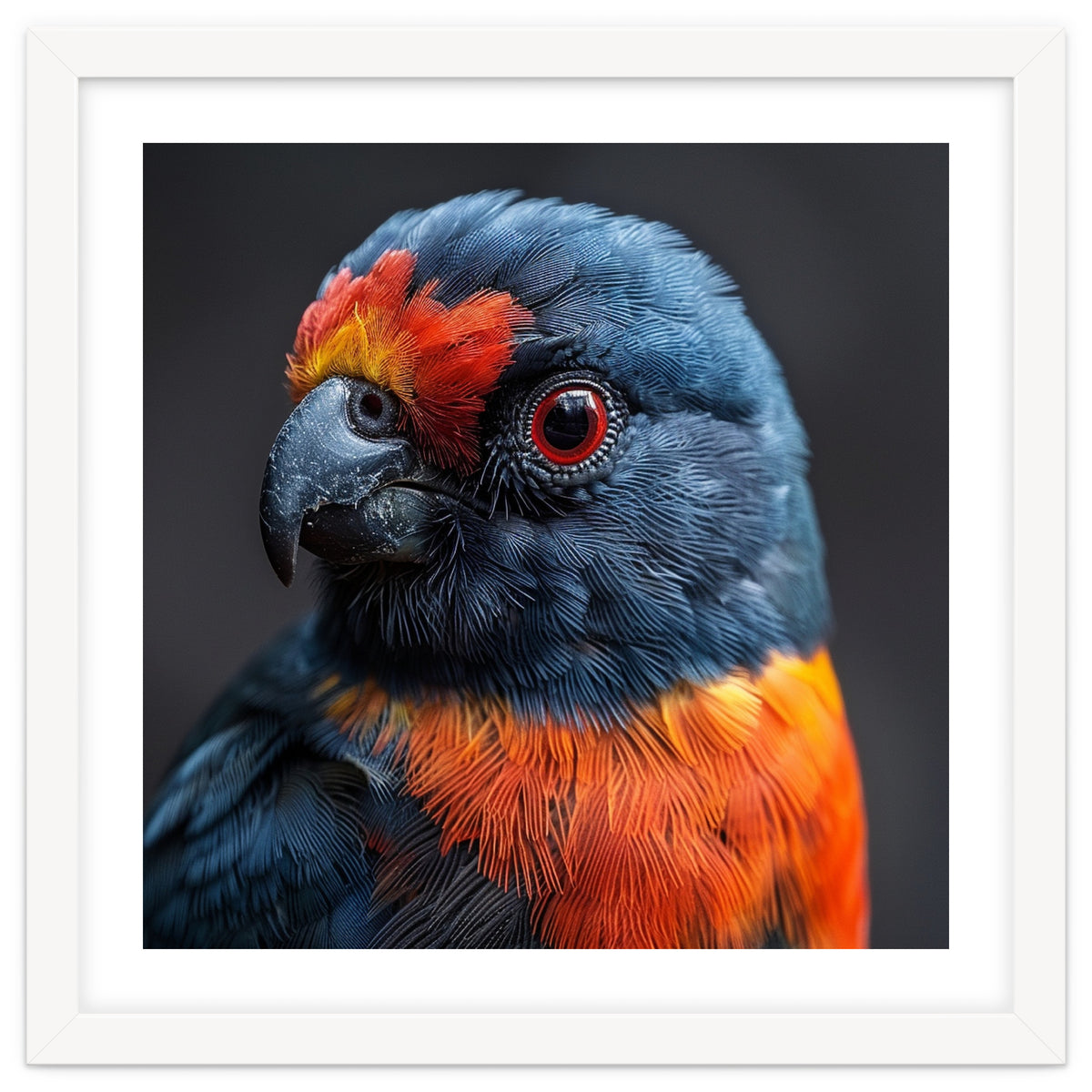 Close Up Portrait Of A Colorful Parrot