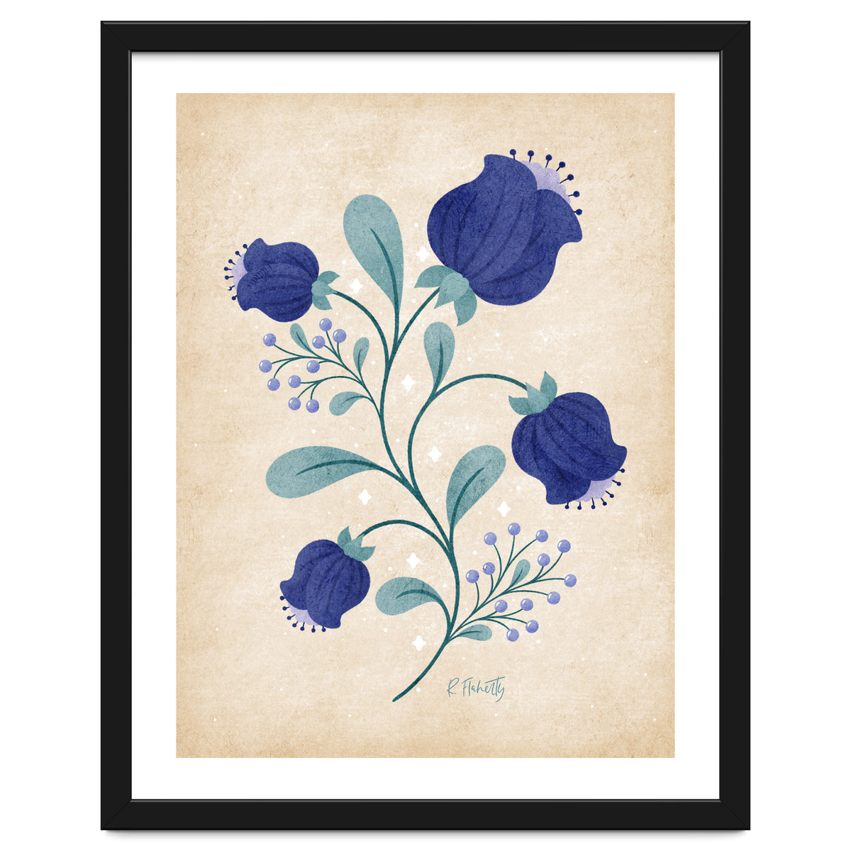 Blue Anemones Print Copy