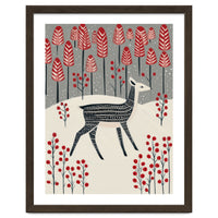 Fawn in a Winter Landscape