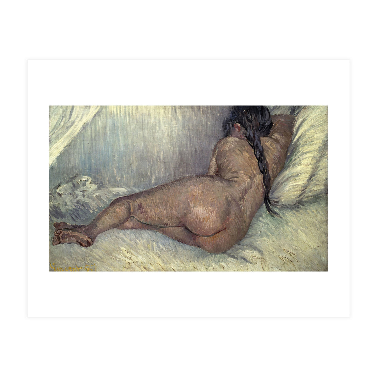 Dutch school. Naked woman. 1887. Oil on canvas (38 x 61 cm). Paris, private collection. (Print Only)