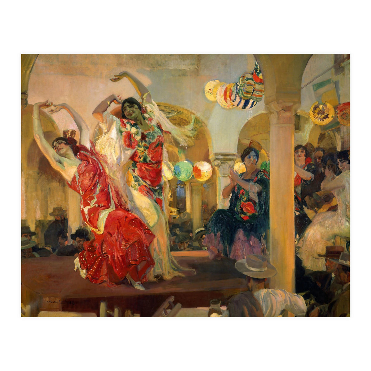 Spanish school. Joaquin Sorolla (1863-1923). Spanish school. Women dancing flamenco at the café N... (Print Only)