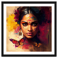 Golden Butterfly Hindu Portrait