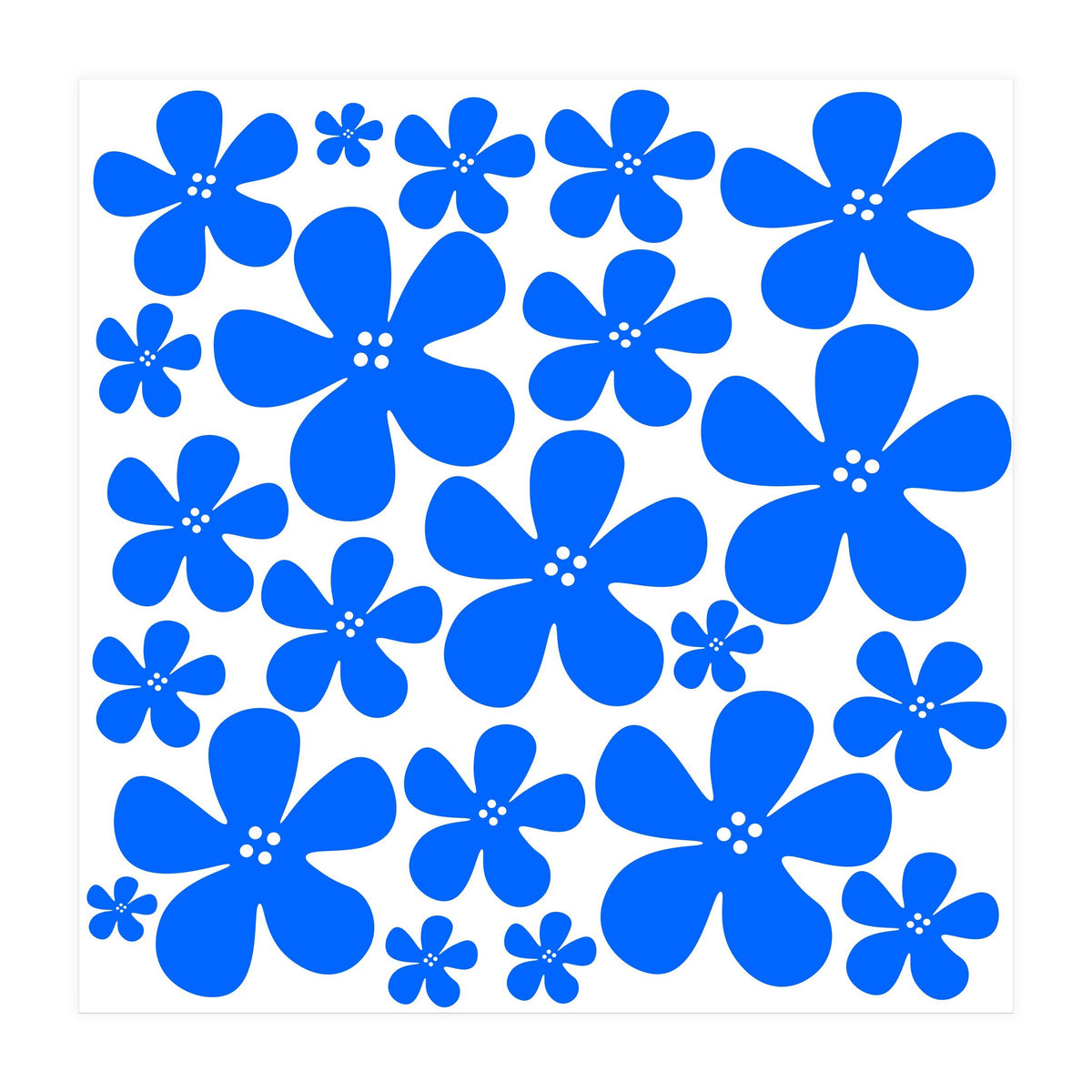 Blue Flowers Pattern (Print Only)