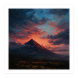 Majestic Mountain Peak at Sunset (Print Only) thumbnail