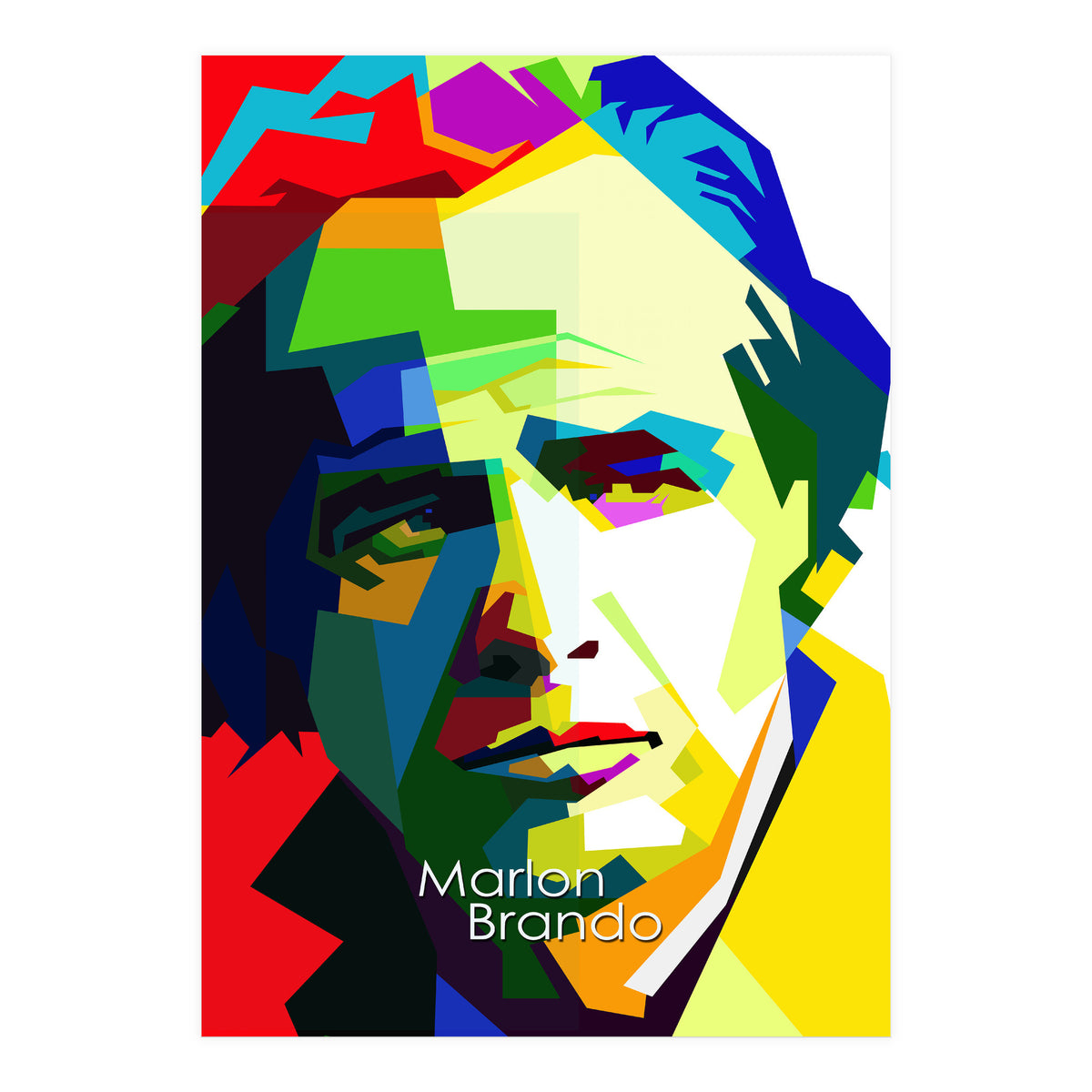 Marlon Brando Hollywood Legend Pop Art WPAP (Print Only)