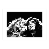 Robert Plant & Jimmy Page Black Illustration (Print Only)