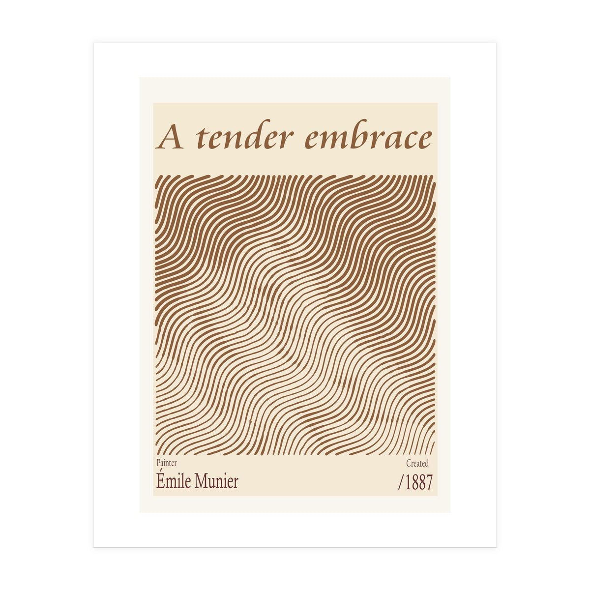 A Tender Embrace – Émile Munier (1887) (Print Only)