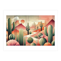 Art Deco Desert Cacti (Print Only)