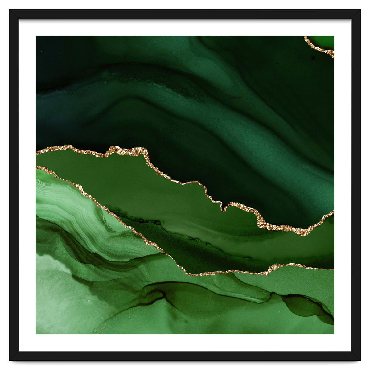 Green & Gold Agate Texture 12