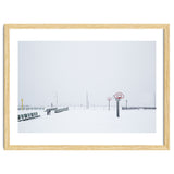 Snow-covered Basketball court and side bench thumbnail