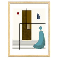 Solitude & Reflection, Abstract Concept Art, Meditation Rustic Eclectic Minimalism, Scandinavian Neutral