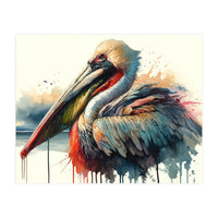 Coastal Pelican Portrait (Print Only)
