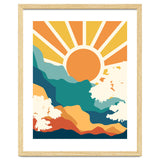 Sunrise Mindset, Positivity Optimism Self Love Self Care Growth, Nature Retro Eclectic Bohemian Peace Contemporary thumbnail