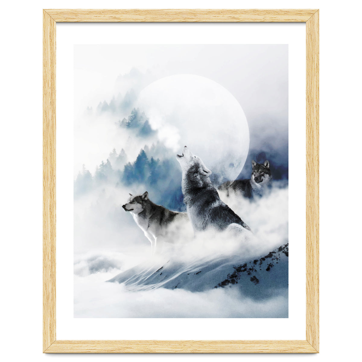 Winter Wolves, Wildlife Wolf Wild Dogs, Snow Full Moon Animals Photography Love Digital