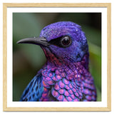 Vibrant Purple Bird With Water Droplets thumbnail