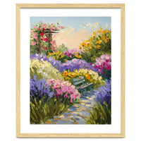 Serene Summer Garden Path Oil Painting
