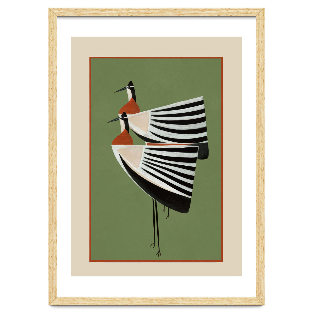 Striped Bird Pair