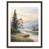 Dreamy Alpine Valley Landscape Painting thumbnail
