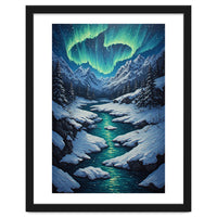 Ethereal Northern Lights: Arctic Winter Valley