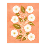 Peach, Ochre And Ivory Floral (Print Only) thumbnail