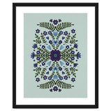 Flowers And Bows Blue And Green thumbnail