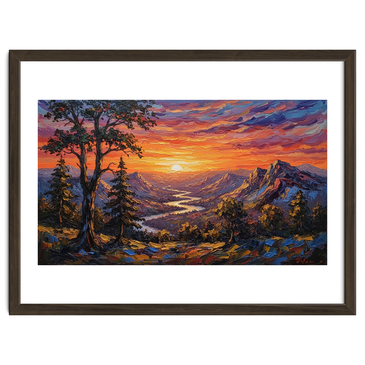 Sunset Over the Valley Peaks