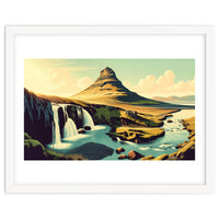 Vintage Iceland, Kirkjufell Mountain Poster