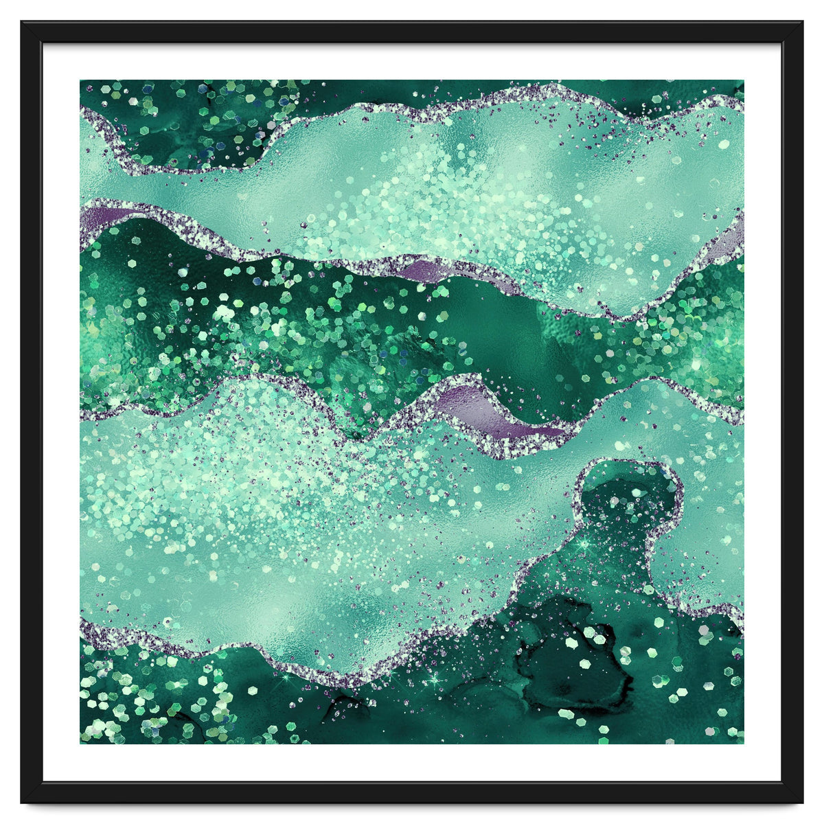 Emerald Glitter Agate Texture 02