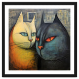 FURRY FRIENDS: GOLDIE AND CHARCOAL, lively duo of animated cats – green eyes, orange eyes. Whiskers charm. thumbnail