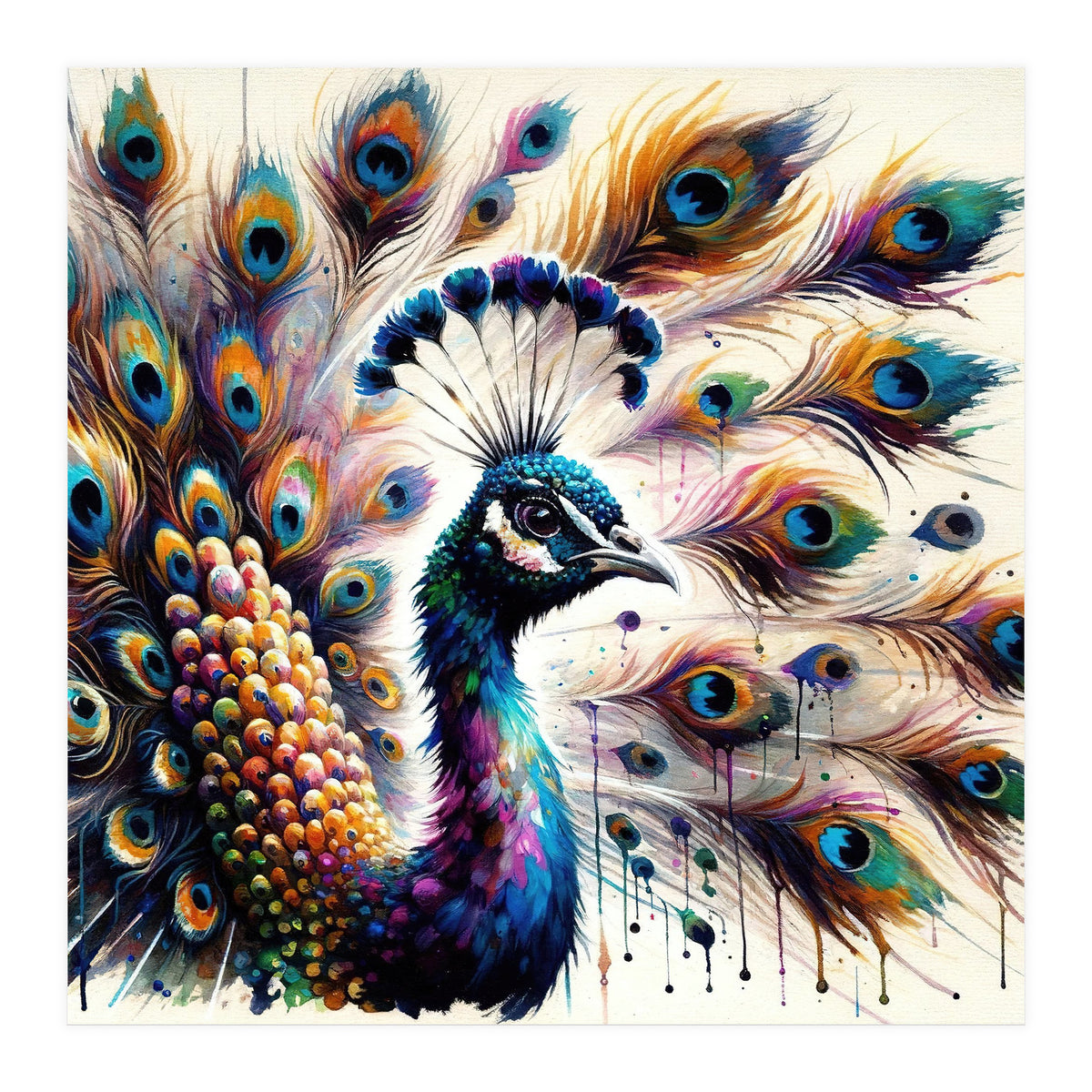 Peacock Feather Splendor (Print Only)