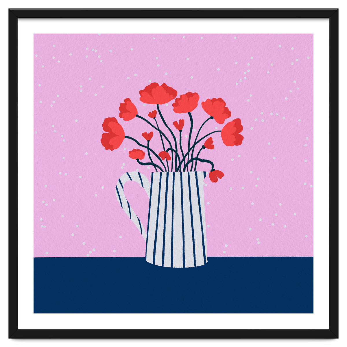 Poppies – pink and blue