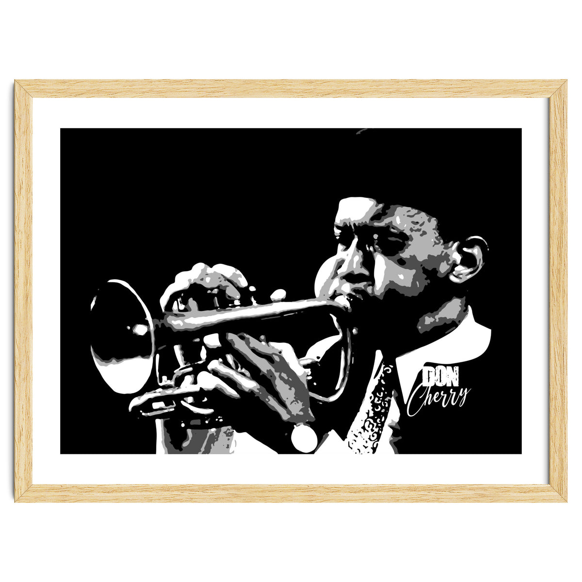 Don Cherry American Jazz Trumpeter in Grayscale