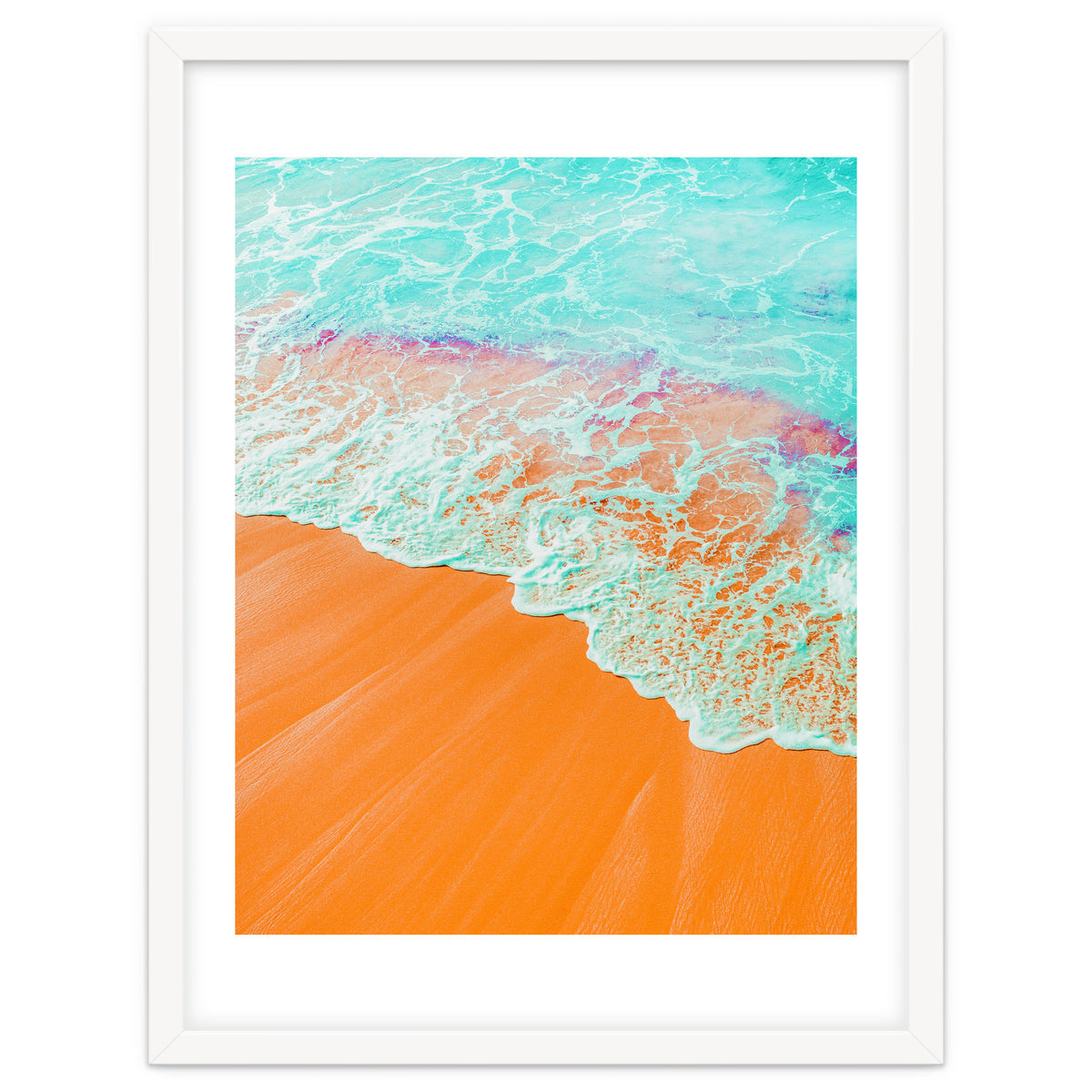 Coral Shore, Ocean Beach Photography, Summer Sea Sand Waves