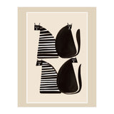 Minimalist Cats In Black And White (Print Only) thumbnail