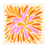 Floral Burst - pink, yellow and orange (Print Only) thumbnail