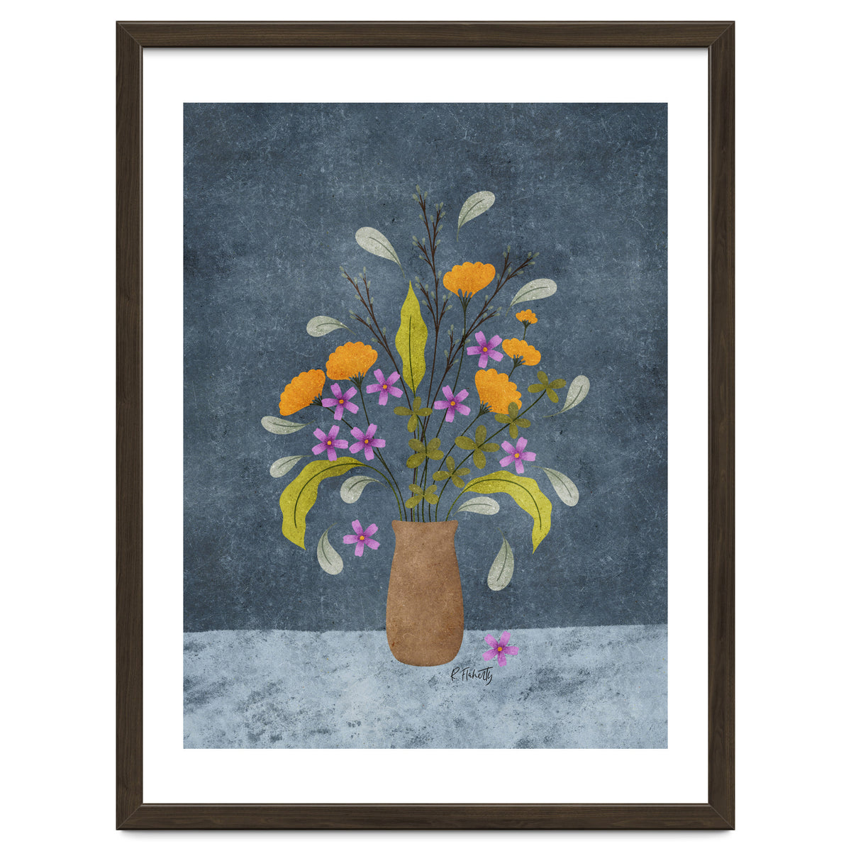 Moody Floral Vase