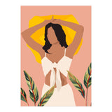 Fold Up The Sun & Take It Wherever You Go, Bohemian Woman Self Love Self Care Pastel , Plant Lady Tropical Boho Contemporary (Print Only) thumbnail