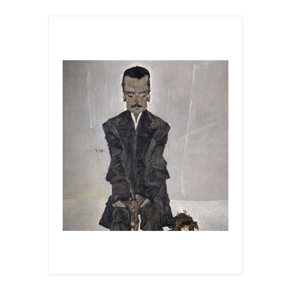 'Portrait of the Publisher Eduard Kosmack', 1910, Oil on canvas. EGON SCHIELE. (Print Only)