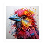 Vibrant Abstract Bird Portrait Watercolor Splash (Print Only) thumbnail