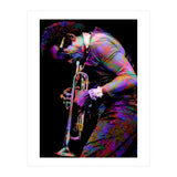 Miles Davis American Jazz Trumpeter Legend Colorful Art (Print Only) thumbnail