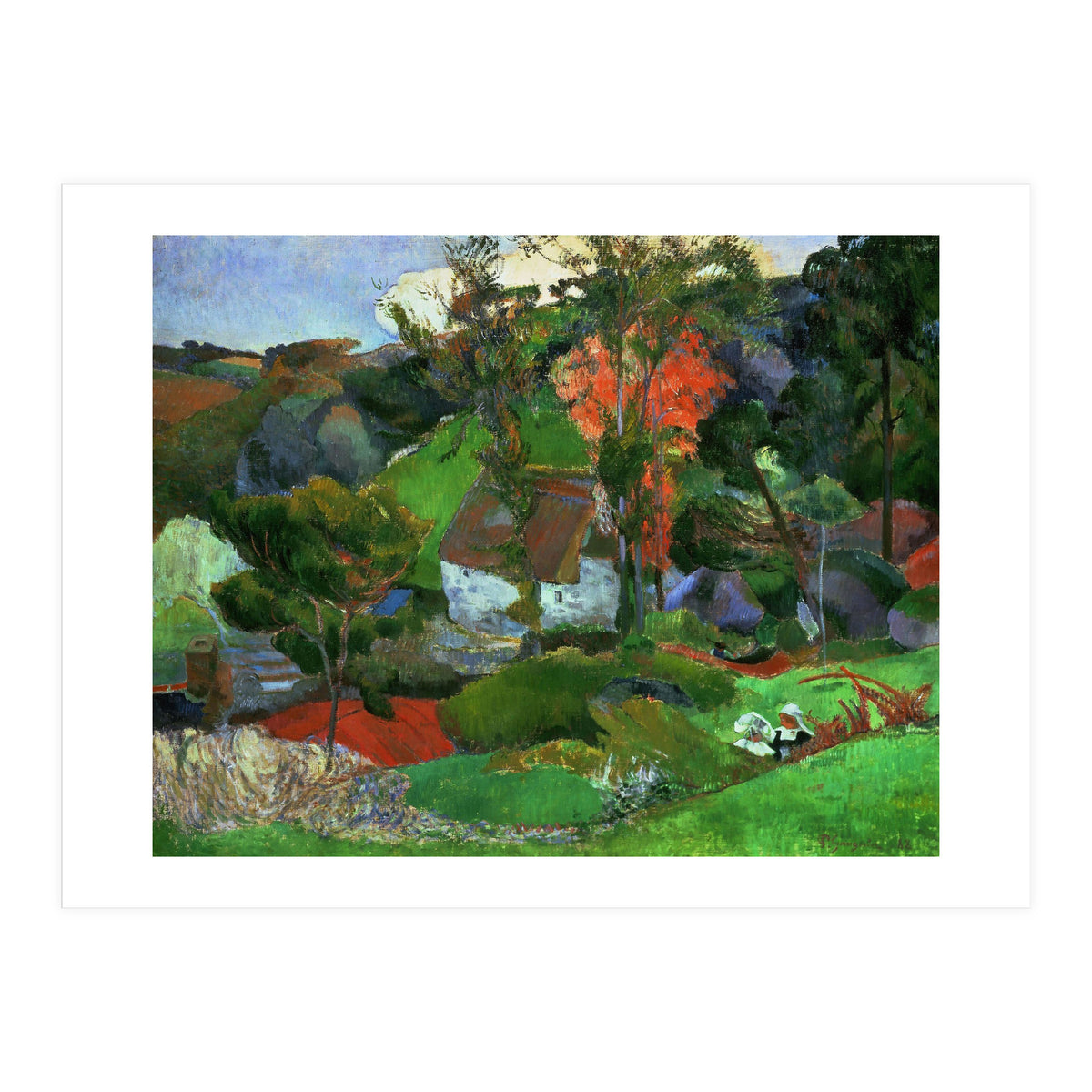 Paul Gauguin / 'Aven running through Pont-Aven', 1888, Oil on canvas. (Print Only)