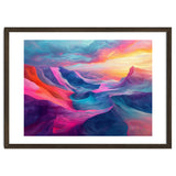 Vibrant Abstract Mountain Landscape at Sunset thumbnail