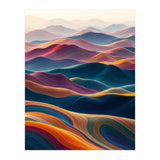 Colorful Abstract Mountain Dunes Art Print (Print Only) thumbnail