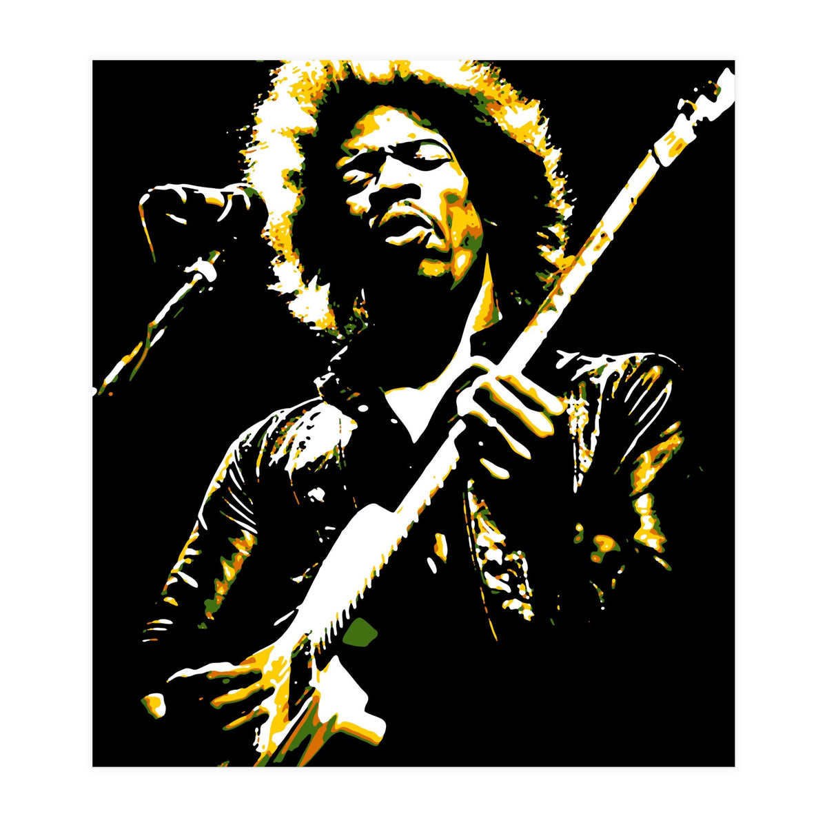 Jimi Hendrix in Pop Art  (Print Only)