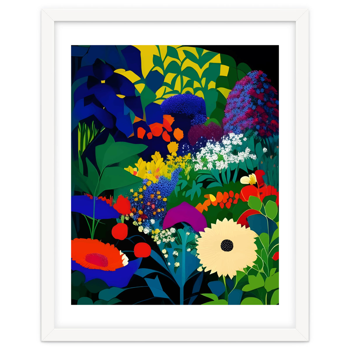 A Beautifully Dark Mind, Botanical Nature Jungle Garden, Eclectic Bohemian Vintage Plants Illustration