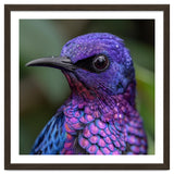 Vibrant Purple Bird With Water Droplets thumbnail