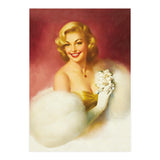 Smiling Lady In White Dress (Print Only) thumbnail