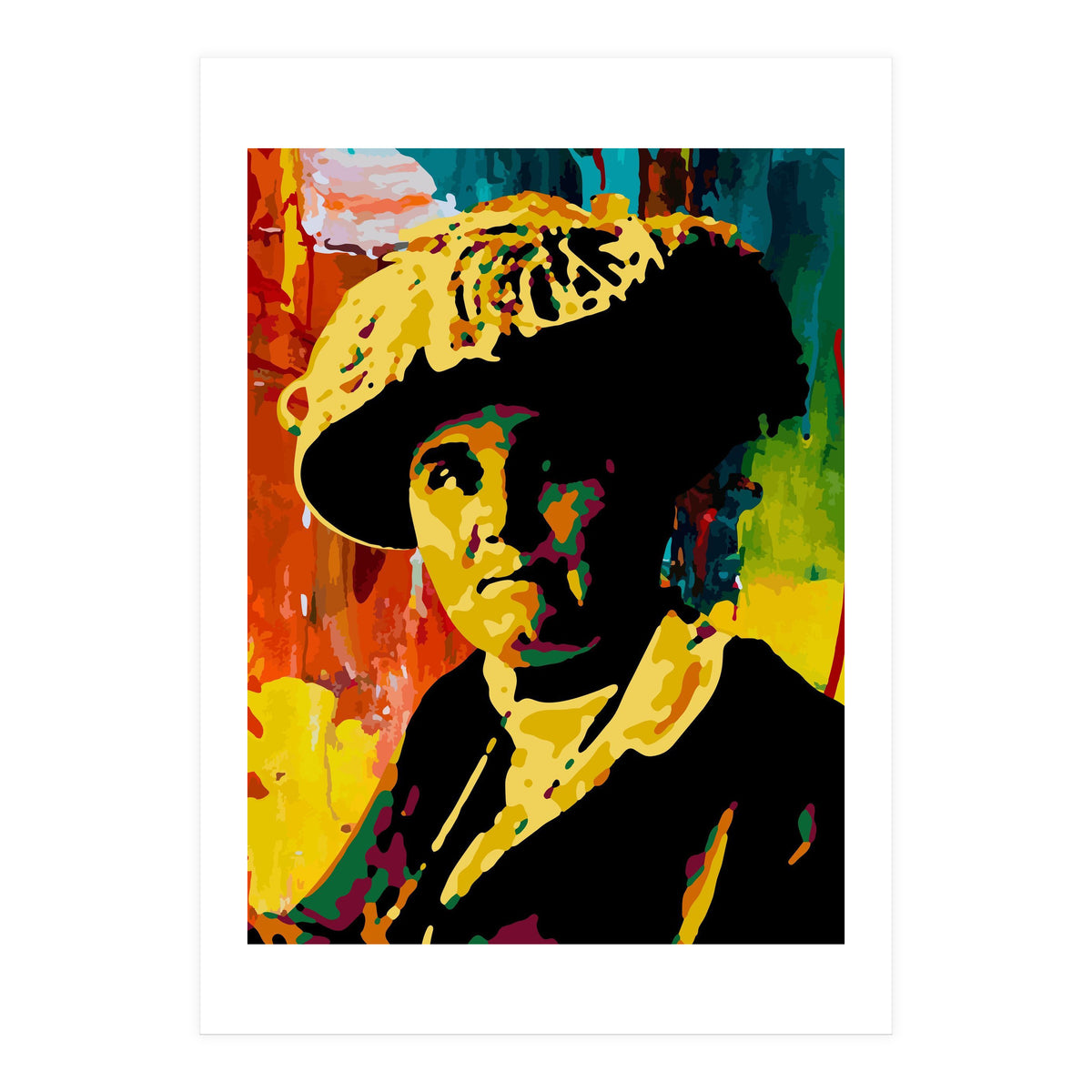 Jane Addams Colorful Abstract Art (Print Only)